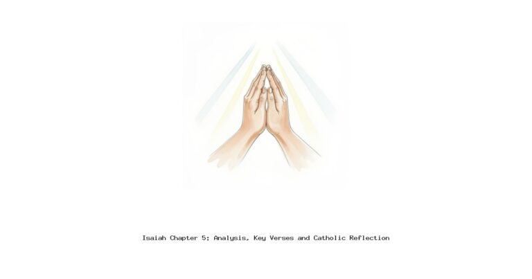 Isaiah Chapter 5: Analysis, Key Verses and Catholic Reflection