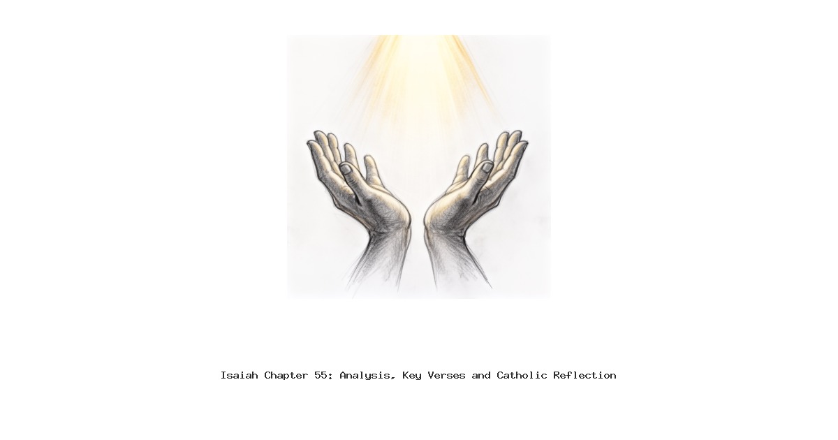 Isaiah Chapter 55: Analysis, Key Verses and Catholic Reflection
