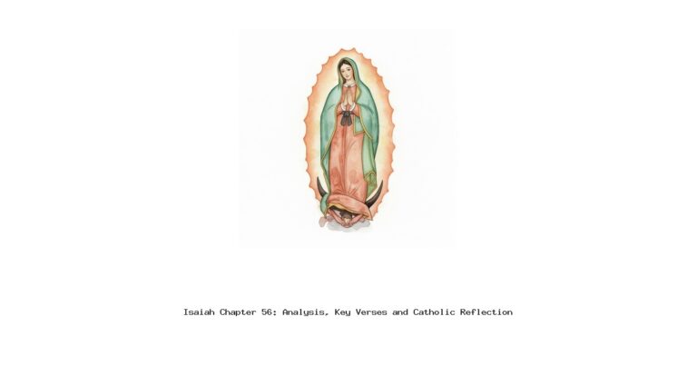 Isaiah Chapter 56: Analysis, Key Verses and Catholic Reflection