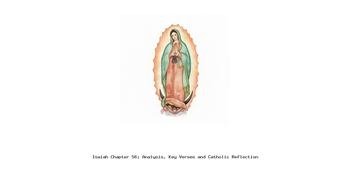 Isaiah Chapter 56: Analysis, Key Verses and Catholic Reflection