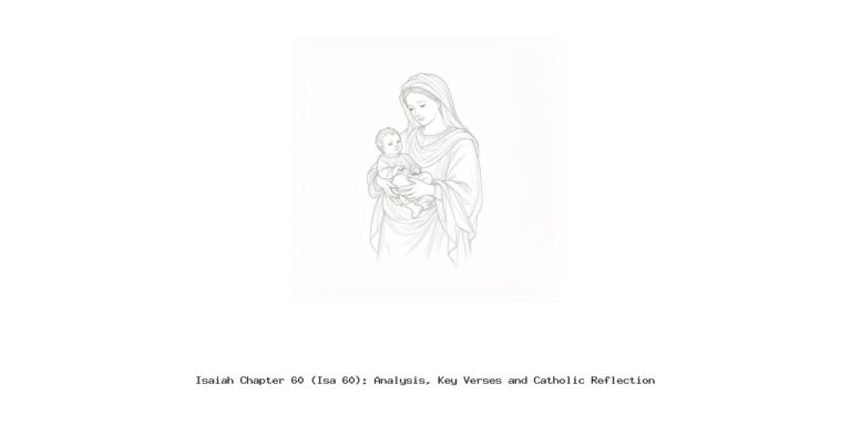 Isaiah Chapter 60 (Isa 60): Analysis, Key Verses and Catholic Reflection