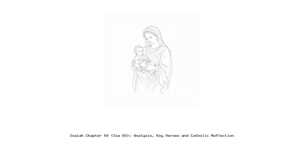 Isaiah Chapter 60 (Isa 60): Analysis, Key Verses and Catholic Reflection