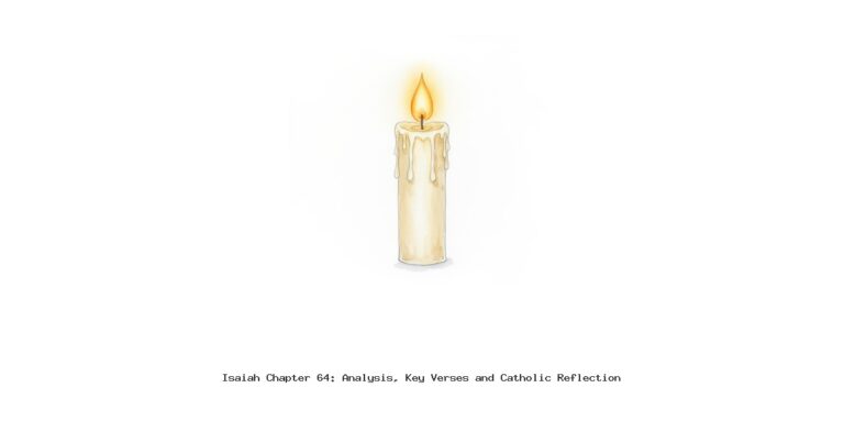 Isaiah Chapter 64: Analysis, Key Verses and Catholic Reflection