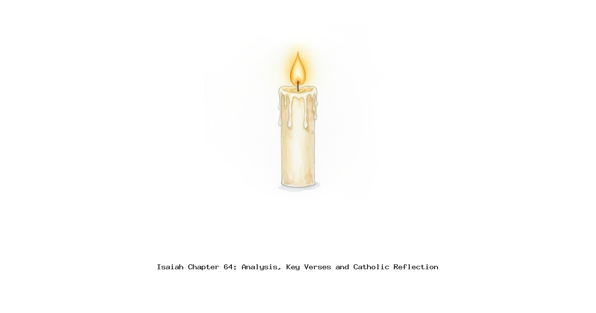 Isaiah Chapter 64: Analysis, Key Verses and Catholic Reflection