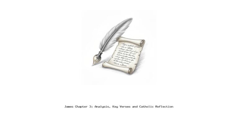 James Chapter 3: Analysis, Key Verses and Catholic Reflection