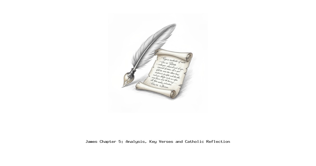 James Chapter 5: Analysis, Key Verses and Catholic Reflection
