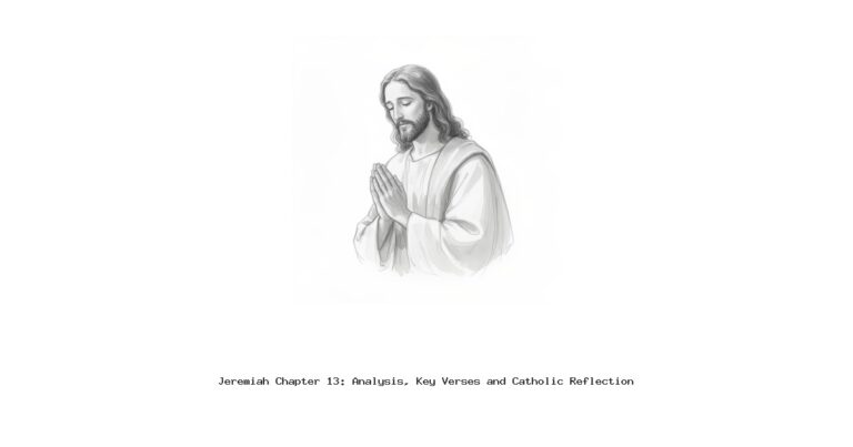 Jeremiah Chapter 13: Analysis, Key Verses and Catholic Reflection