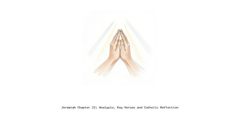 Jeremiah Chapter 22: Analysis, Key Verses and Catholic Reflection