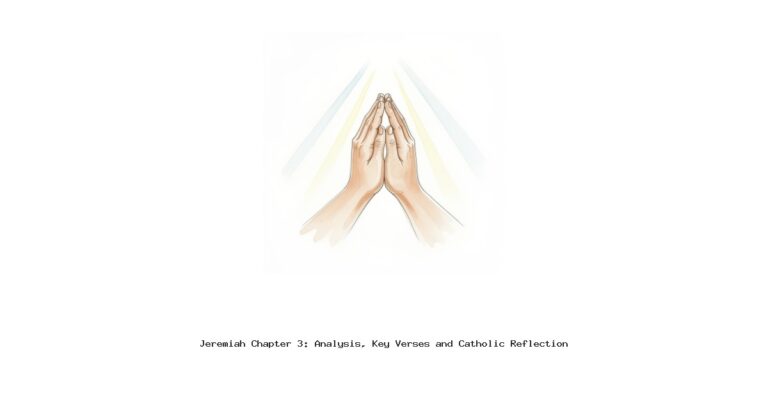Jeremiah Chapter 3: Analysis, Key Verses and Catholic Reflection