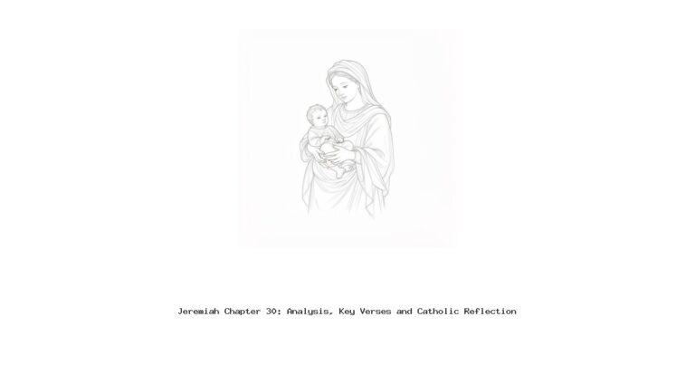 Jeremiah Chapter 30: Analysis, Key Verses and Catholic Reflection