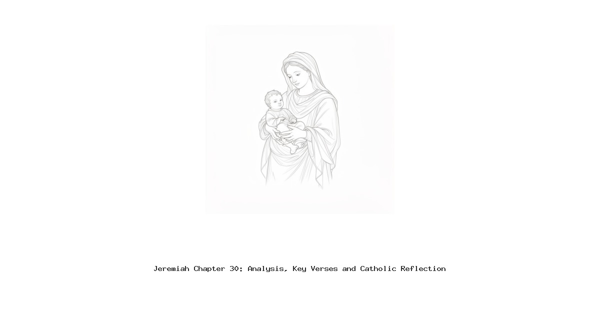Jeremiah Chapter 30: Analysis, Key Verses and Catholic Reflection