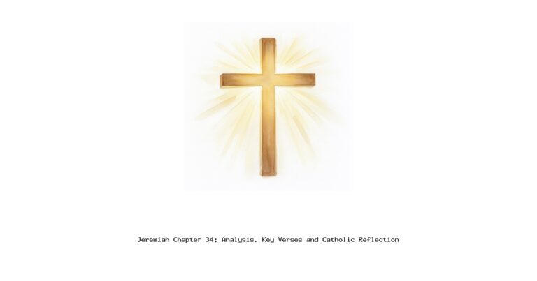Jeremiah Chapter 34: Analysis, Key Verses and Catholic Reflection