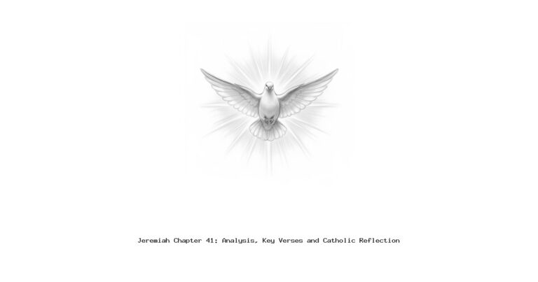 Jeremiah Chapter 41: Analysis, Key Verses and Catholic Reflection