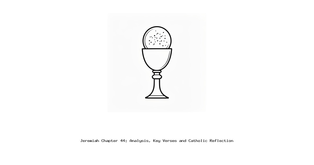 Jeremiah Chapter 44: Analysis, Key Verses and Catholic Reflection