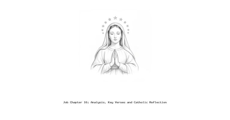 Job Chapter 16: Analysis, Key Verses and Catholic Reflection