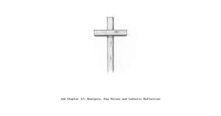 Job Chapter 17: Analysis, Key Verses and Catholic Reflection