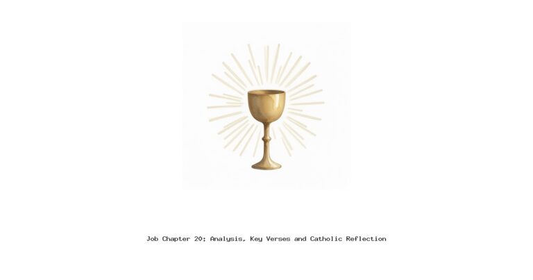 Job Chapter 20: Analysis, Key Verses and Catholic Reflection
