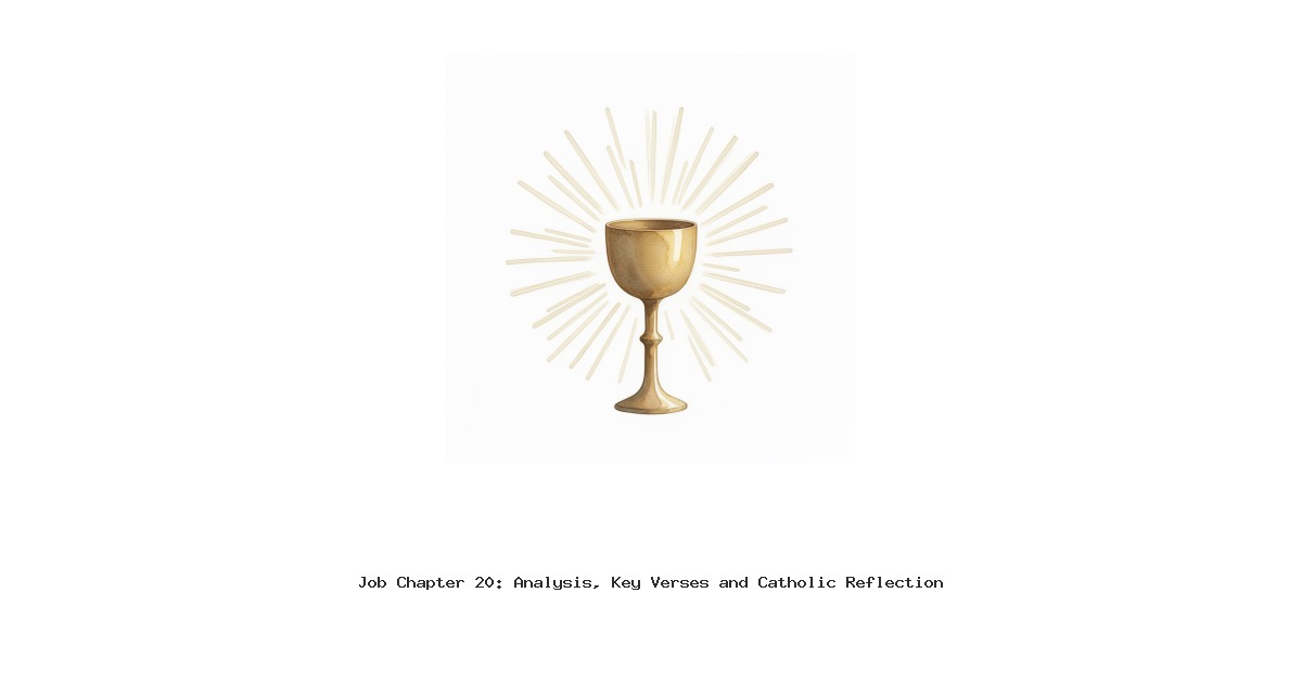 Job Chapter 20: Analysis, Key Verses and Catholic Reflection