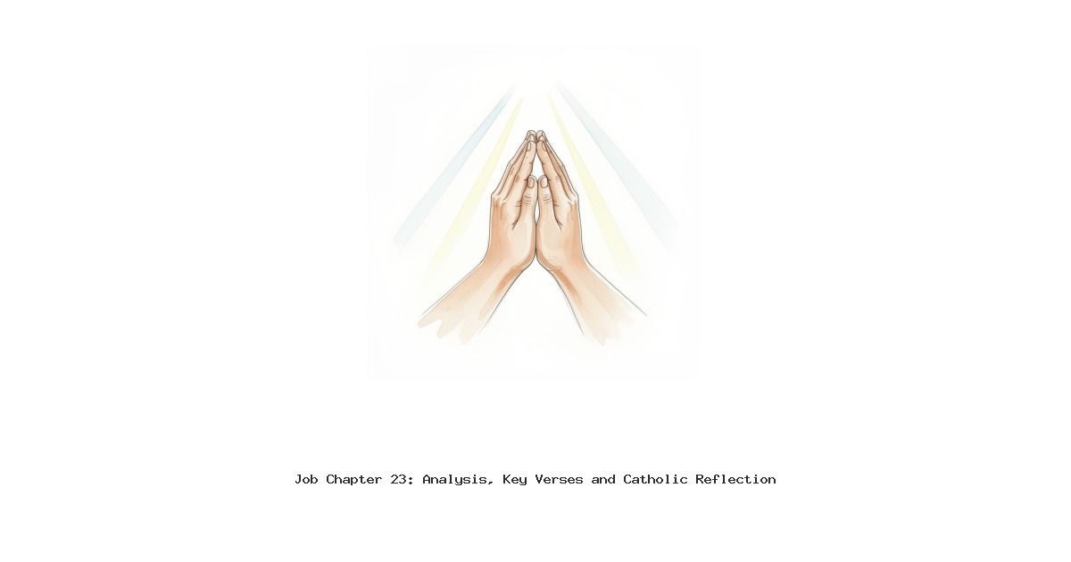 Job Chapter 23: Analysis, Key Verses and Catholic Reflection