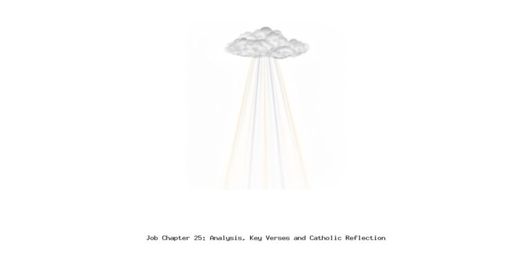 Job Chapter 25: Analysis, Key Verses and Catholic Reflection
