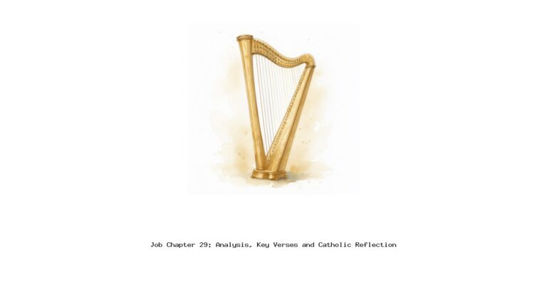 Job Chapter 29: Analysis, Key Verses and Catholic Reflection
