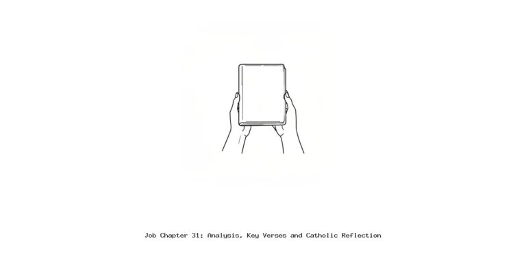 Job Chapter 31: Analysis, Key Verses and Catholic Reflection