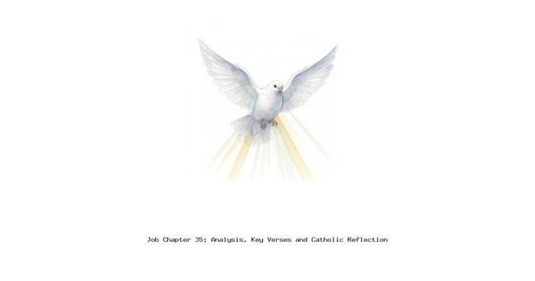 Job Chapter 35: Analysis, Key Verses and Catholic Reflection