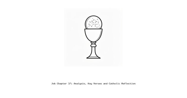 Job Chapter 37: Analysis, Key Verses and Catholic Reflection