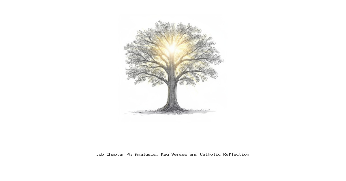 Job Chapter 4: Analysis, Key Verses and Catholic Reflection