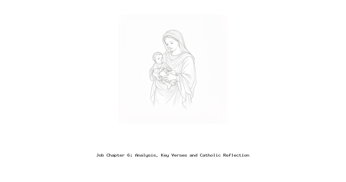 Job Chapter 6: Analysis, Key Verses and Catholic Reflection