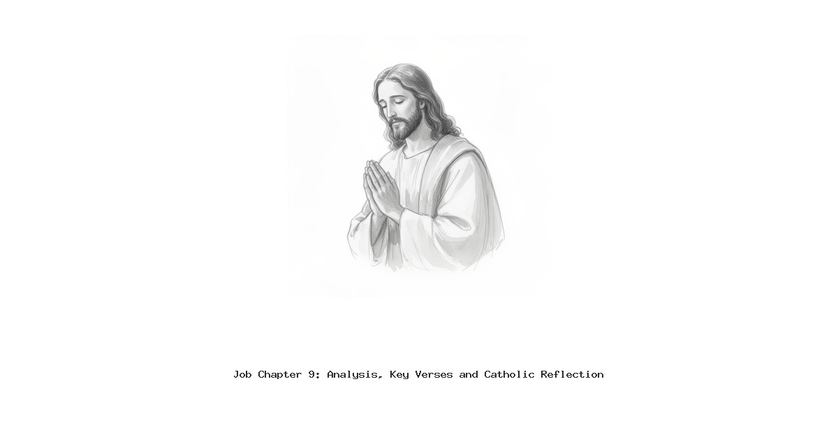 Job Chapter 9: Analysis, Key Verses and Catholic Reflection