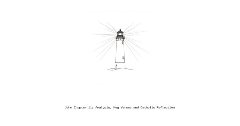 John Chapter 11: Analysis, Key Verses and Catholic Reflection