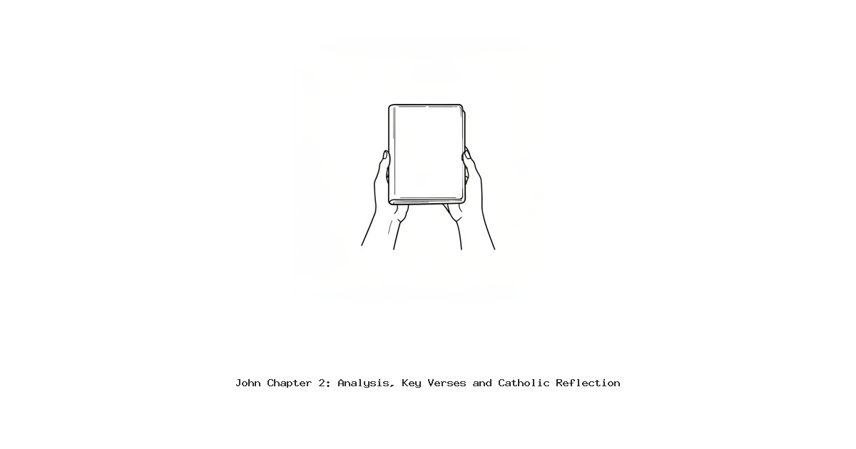 John Chapter 2: Analysis, Key Verses and Catholic Reflection