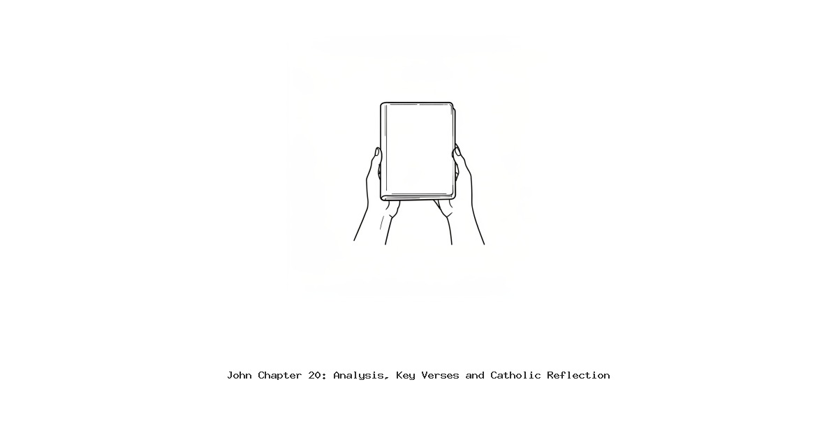 John Chapter 20: Analysis, Key Verses and Catholic Reflection
