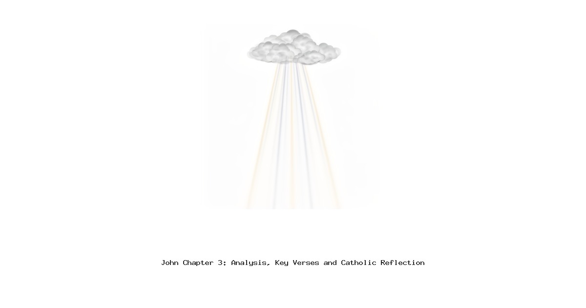 John Chapter 3: Analysis, Key Verses and Catholic Reflection
