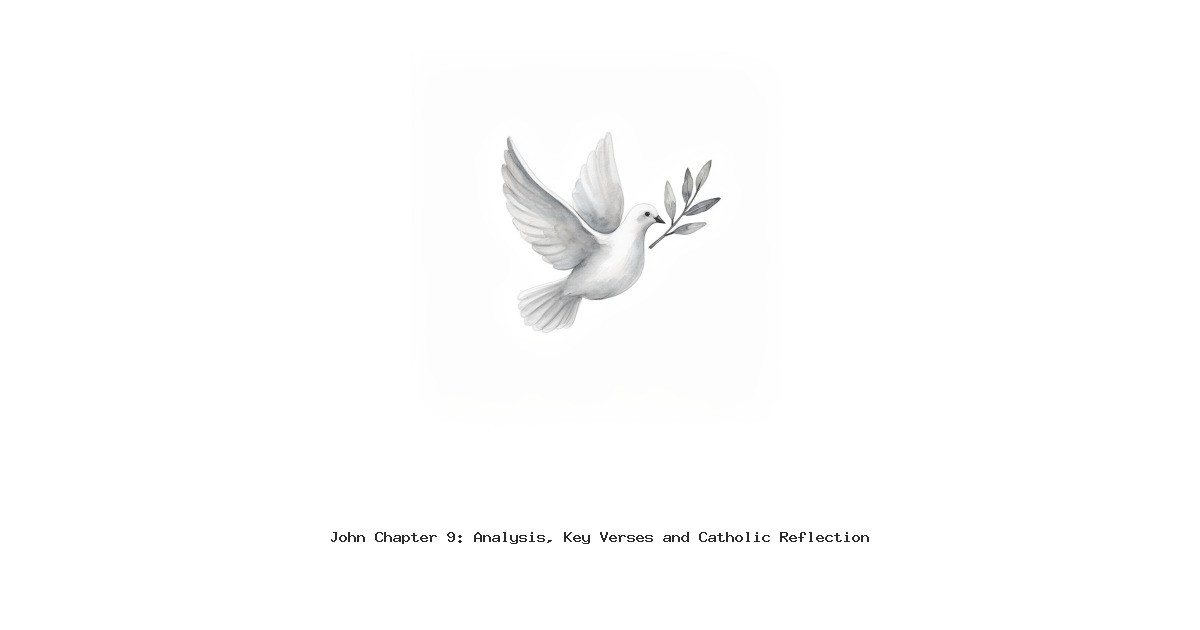 John Chapter 9: Analysis, Key Verses and Catholic Reflection