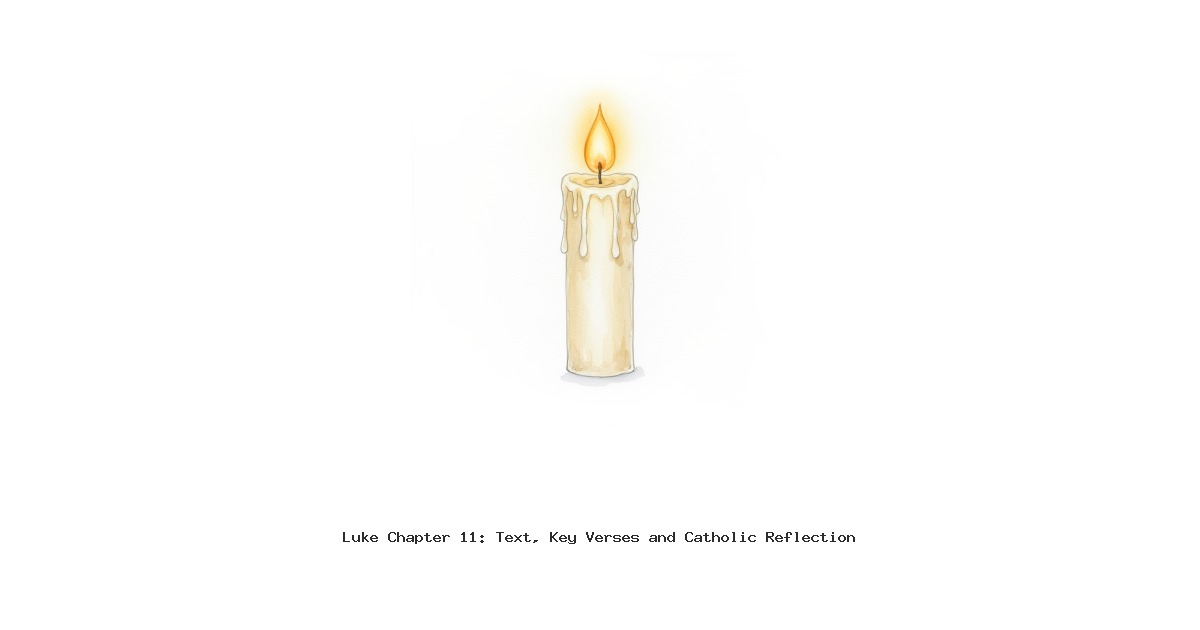 Luke Chapter 11: Text, Key Verses and Catholic Reflection