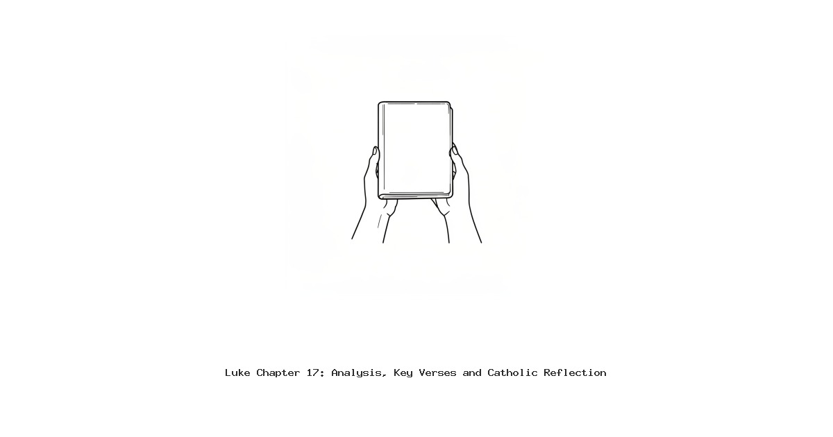 Luke Chapter 17: Analysis, Key Verses and Catholic Reflection