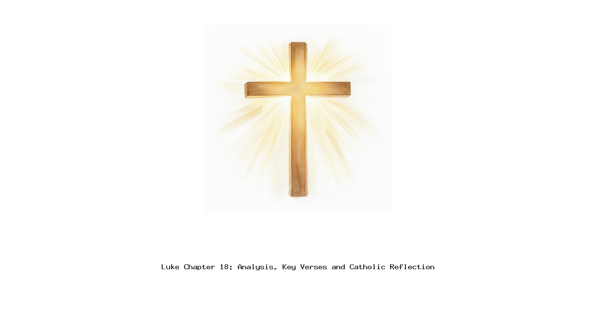 Luke Chapter 18: Analysis, Key Verses and Catholic Reflection