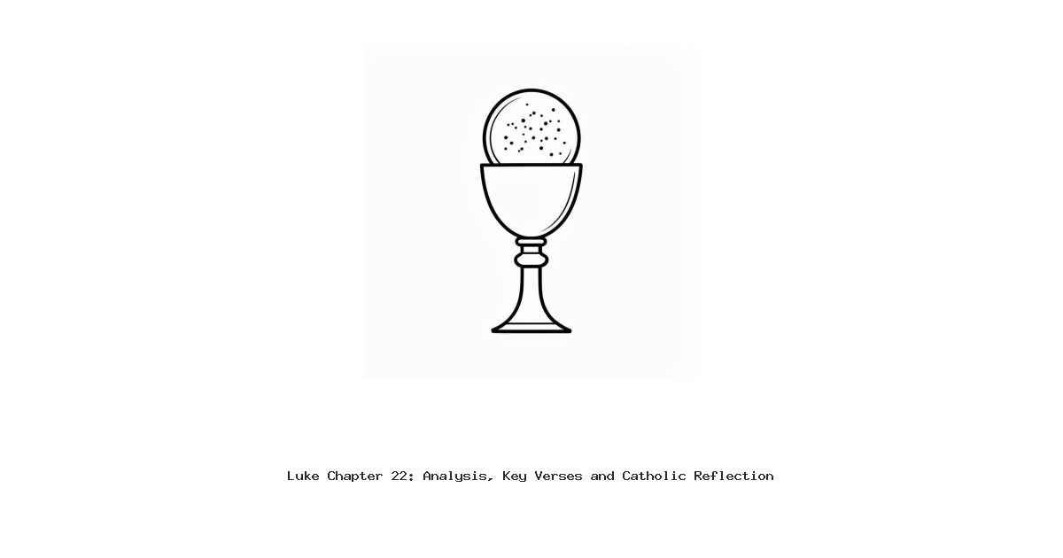 Luke Chapter 22: Analysis, Key Verses and Catholic Reflection