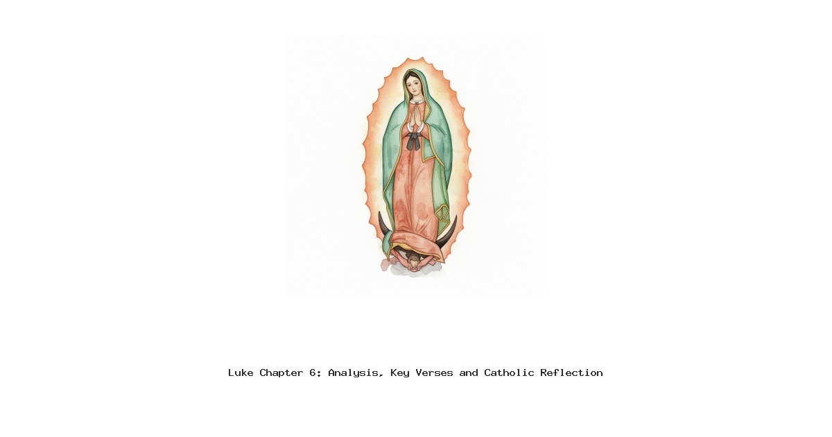 Luke Chapter 6: Analysis, Key Verses and Catholic Reflection