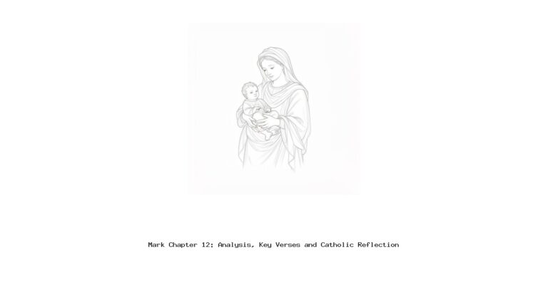 Mark Chapter 12: Analysis, Key Verses and Catholic Reflection