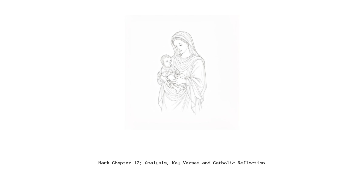 Mark Chapter 12: Analysis, Key Verses and Catholic Reflection