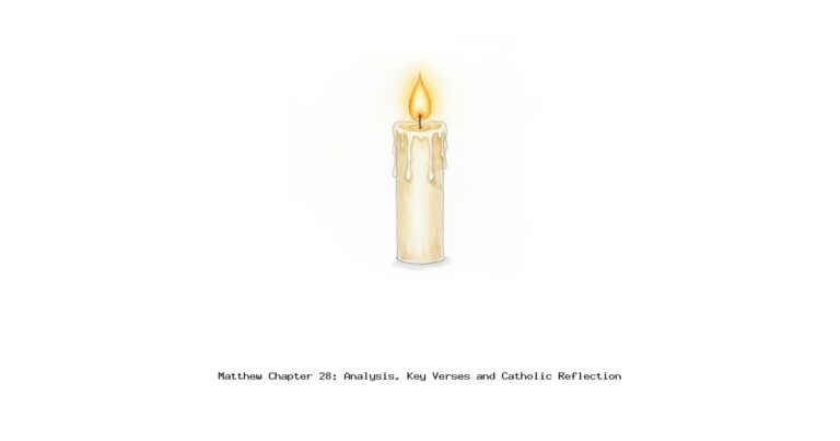 Matthew Chapter 28: Analysis, Key Verses and Catholic Reflection