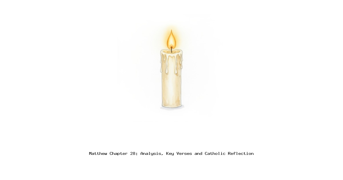 Matthew Chapter 28: Analysis, Key Verses and Catholic Reflection