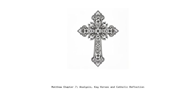 Matthew Chapter 7: Analysis, Key Verses and Catholic Reflection
