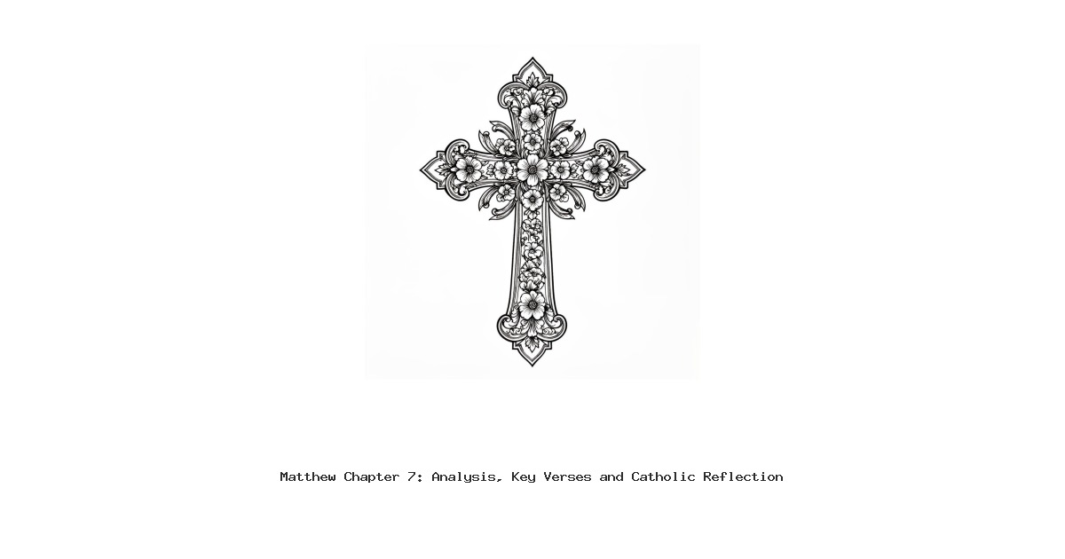 Matthew Chapter 7: Analysis, Key Verses and Catholic Reflection