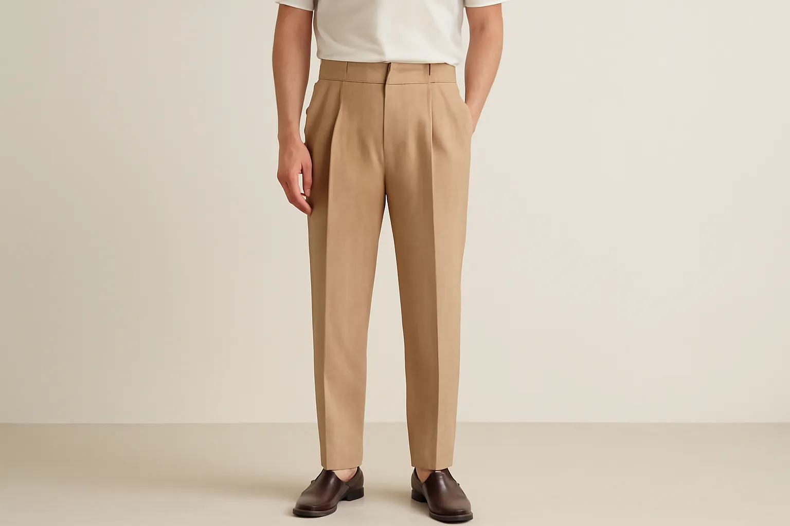 men's pleated pant