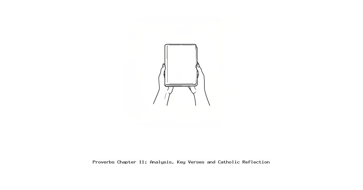 Proverbs Chapter 11: Analysis, Key Verses and Catholic Reflection