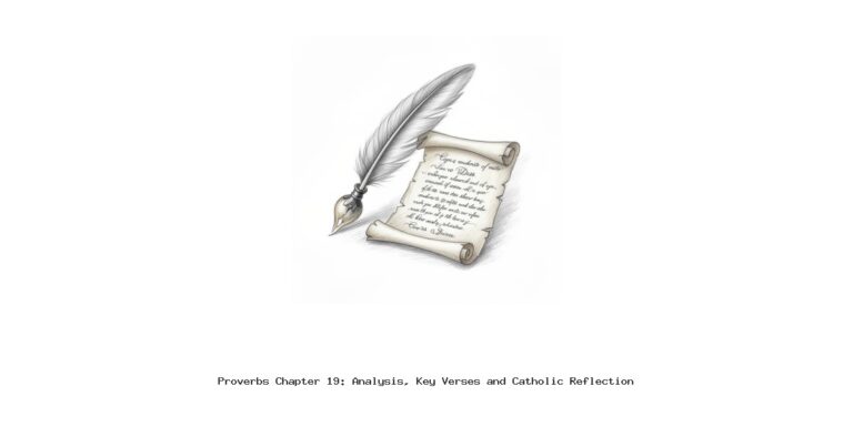 Proverbs Chapter 19: Analysis, Key Verses and Catholic Reflection